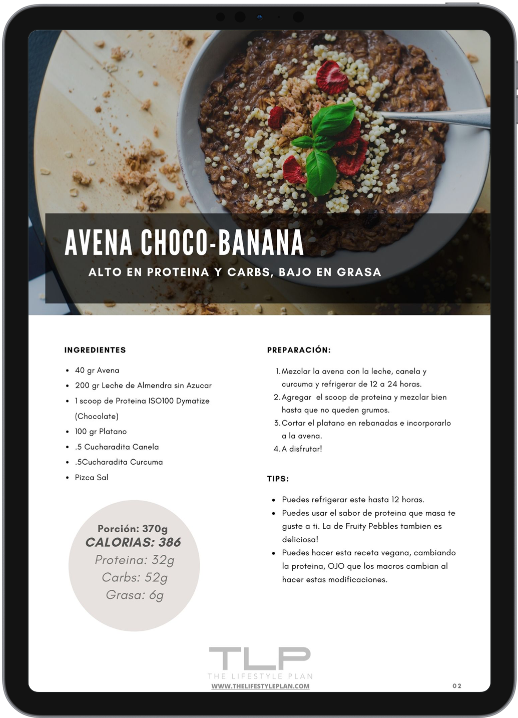 RECETARIO V1.0 - 28 RECETAS CON MACROS TLP